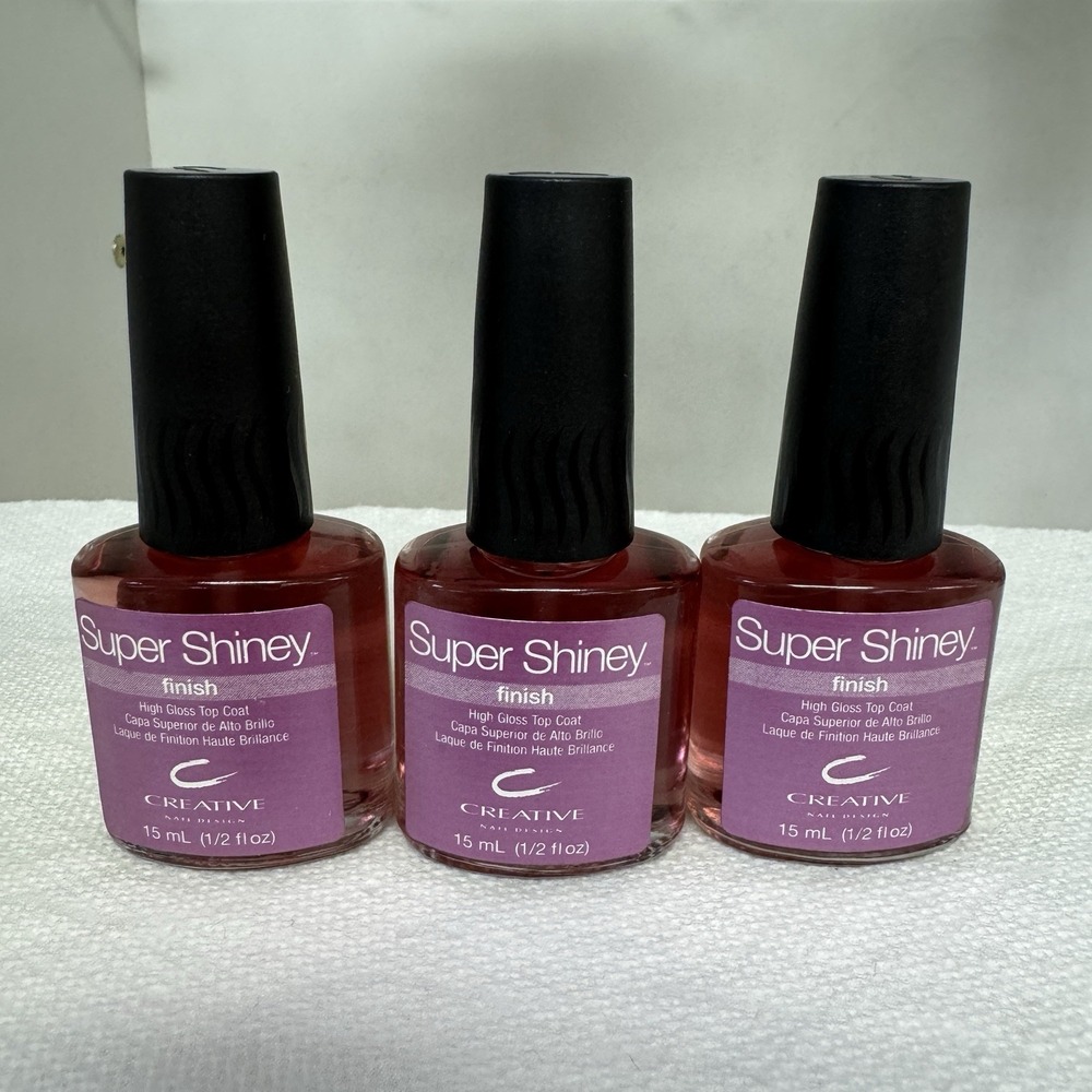 3 pack Creative Super Shiney Finish High Gloss Top Coat Nail New Without Box